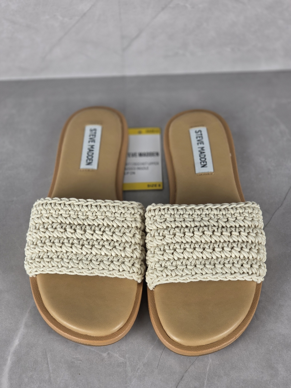 Steve Madden Cream Crochet Sandals